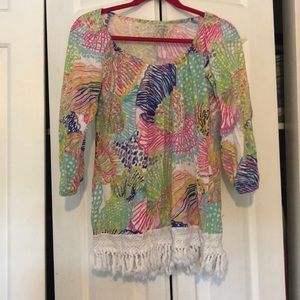 Lilly Pulitzer Alia Top in Roar of the Seas!